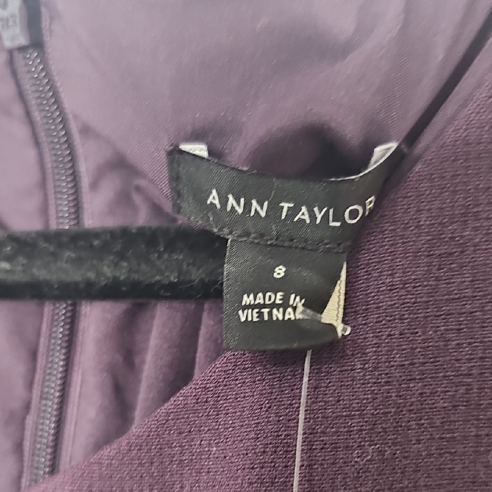 Ann Taylor Deep Purple Midi Dress - Picture 3 of 6